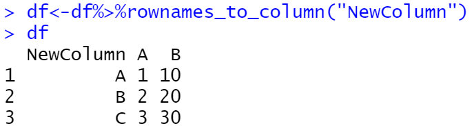 How to set the row names as a Column in R 2