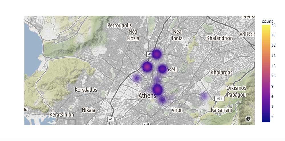 How to create Heatmap on a Map in Python 2
